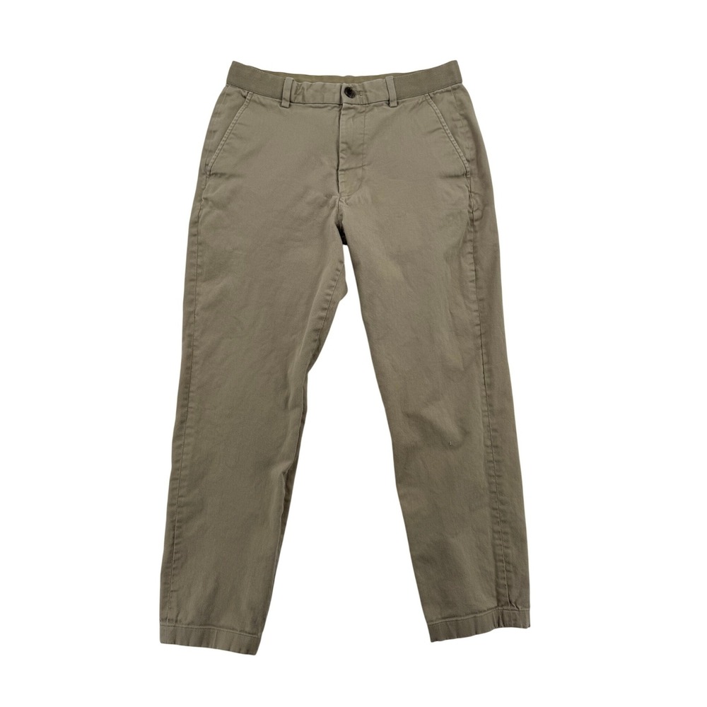 Uniqlo Chino Pants Kids S Khaki Good Slim Fit EZY Stretch Twill Trousers